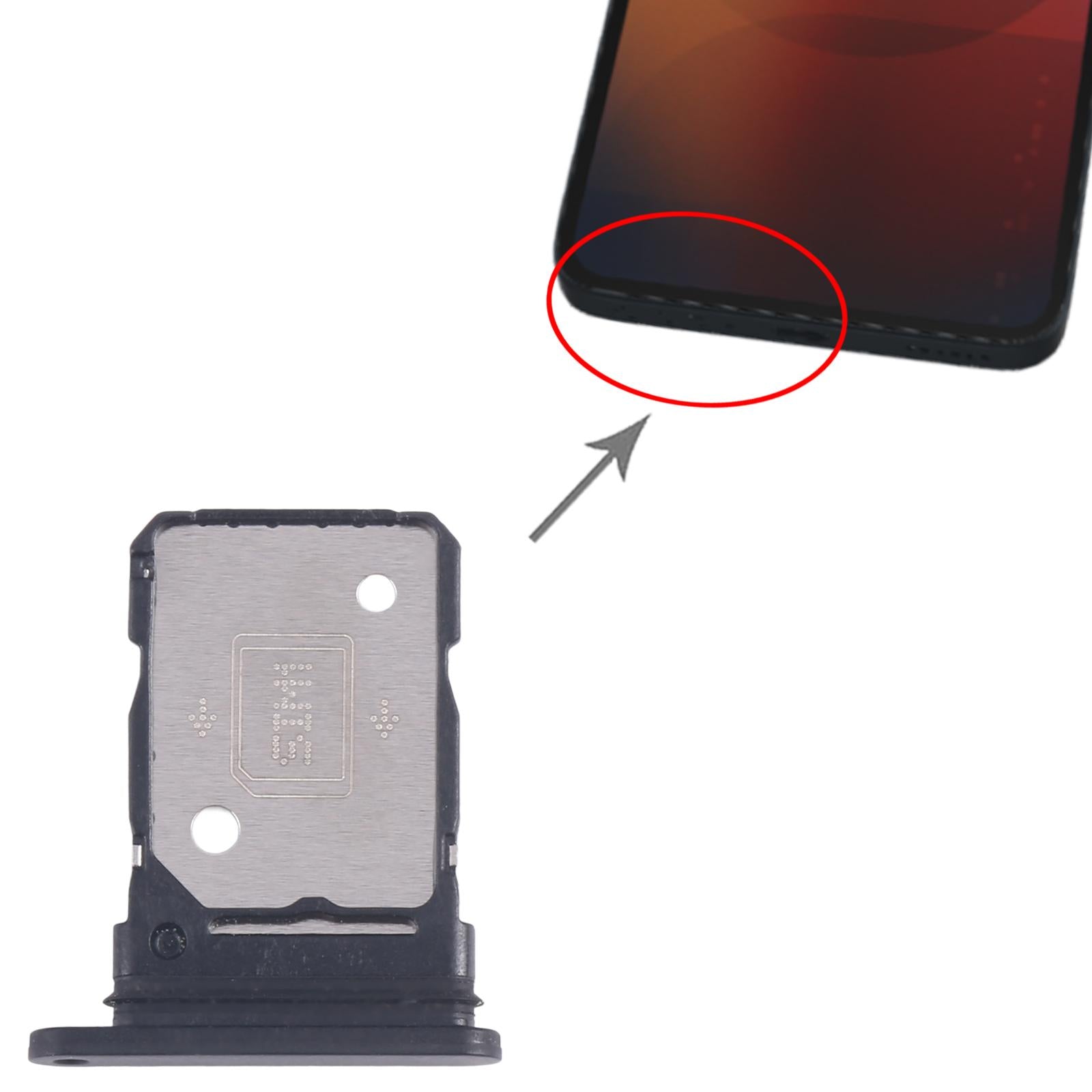 For Nothing Phone 3A SIM Card Tray + SIM Card Tray (Black)