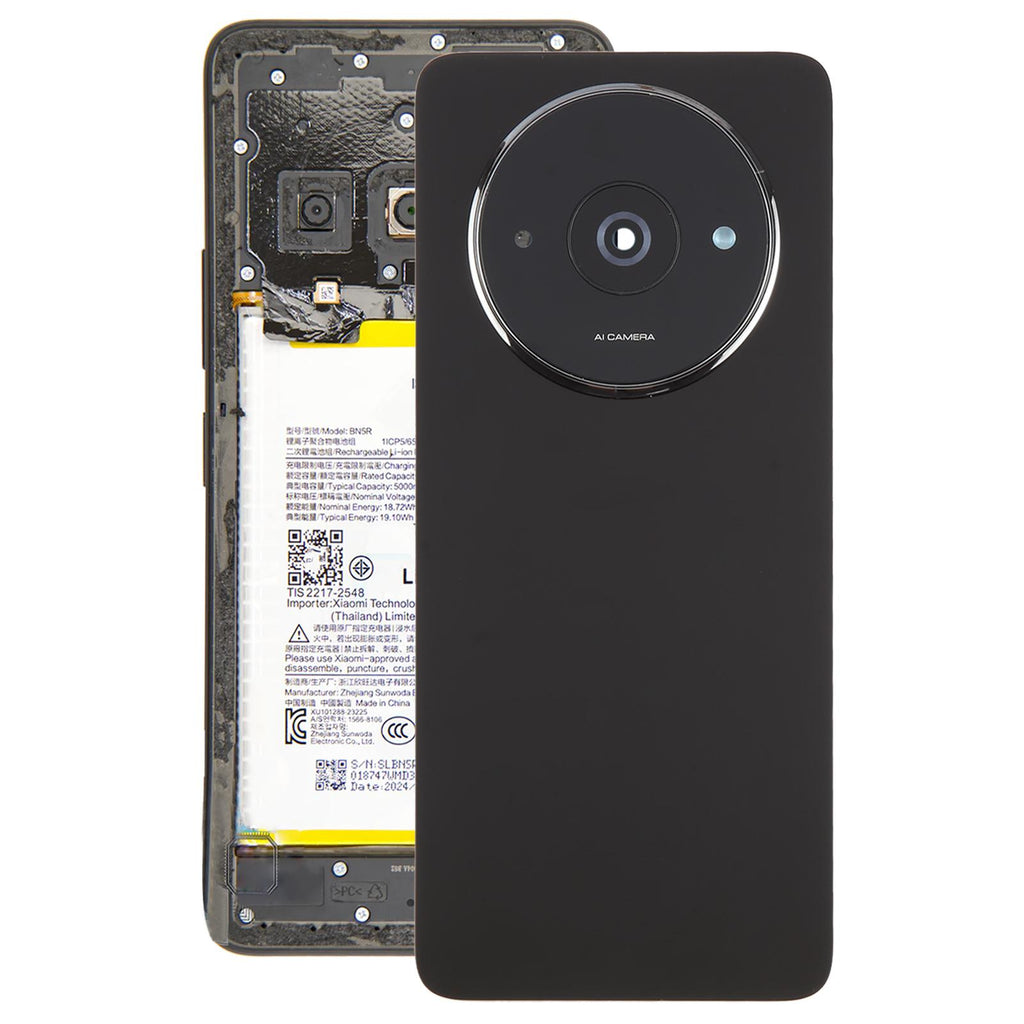For Xiaomi Redmi A3 4G OEM Battery Back Cover with Camera Lens Frame(Black)