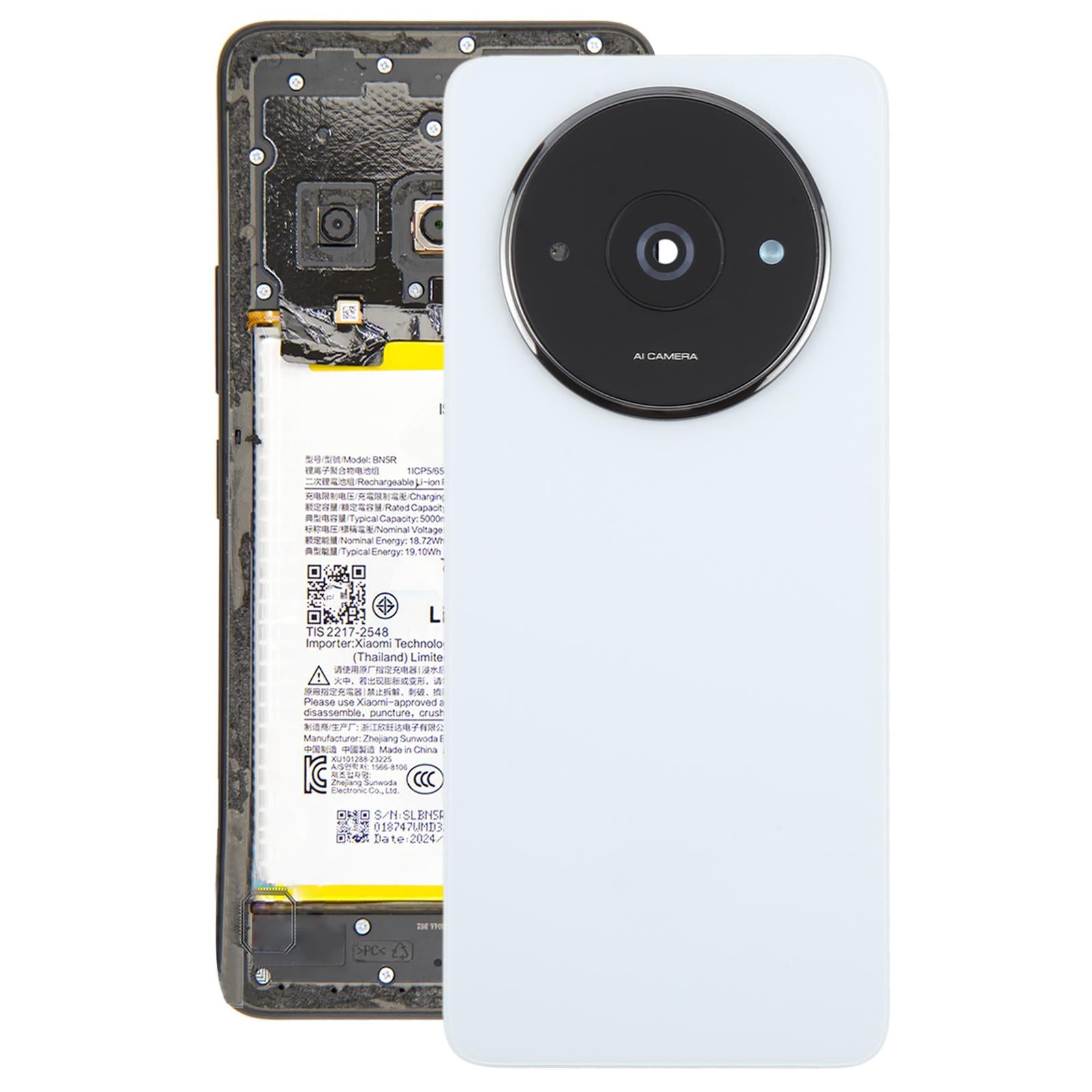 For Xiaomi Redmi A3 4G OEM Battery Back Cover with Camera Lens Frame(White)