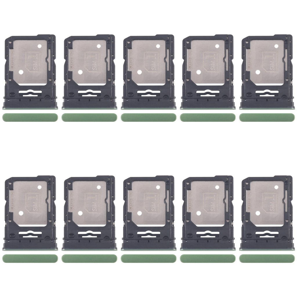 For Motorola Edge 60 10pcs Original SIM Card Tray + SIM Card Tray / Micro SD Card Tray (Green)