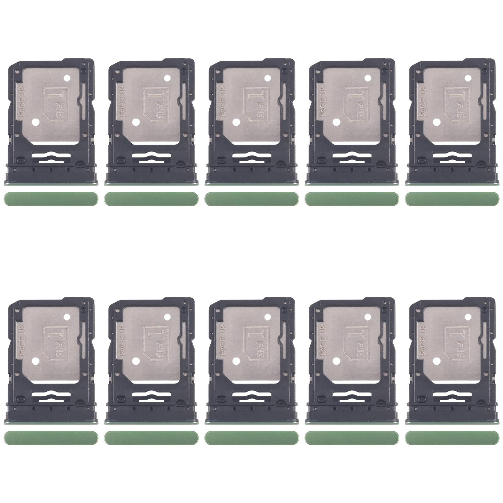 For Motorola Edge 60 10pcs Original SIM Card Tray + SIM Card Tray / Micro SD Card Tray (Green)