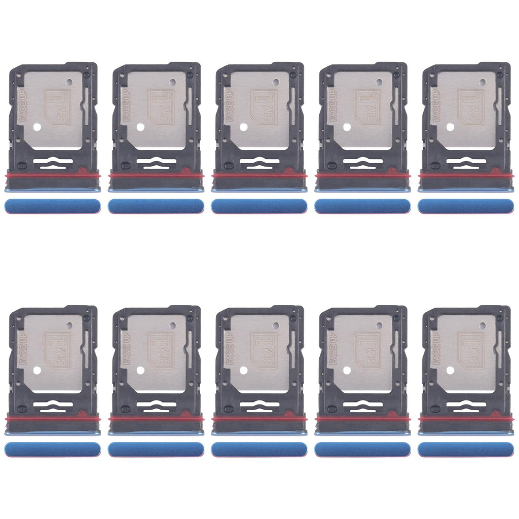 For Motorola Edge 60 10pcs Original SIM Card Tray + SIM Card Tray / Micro SD Card Tray (Blue)
