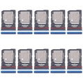 For Motorola Edge 60 10pcs Original SIM Card Tray + SIM Card Tray / Micro SD Card Tray (Blue)