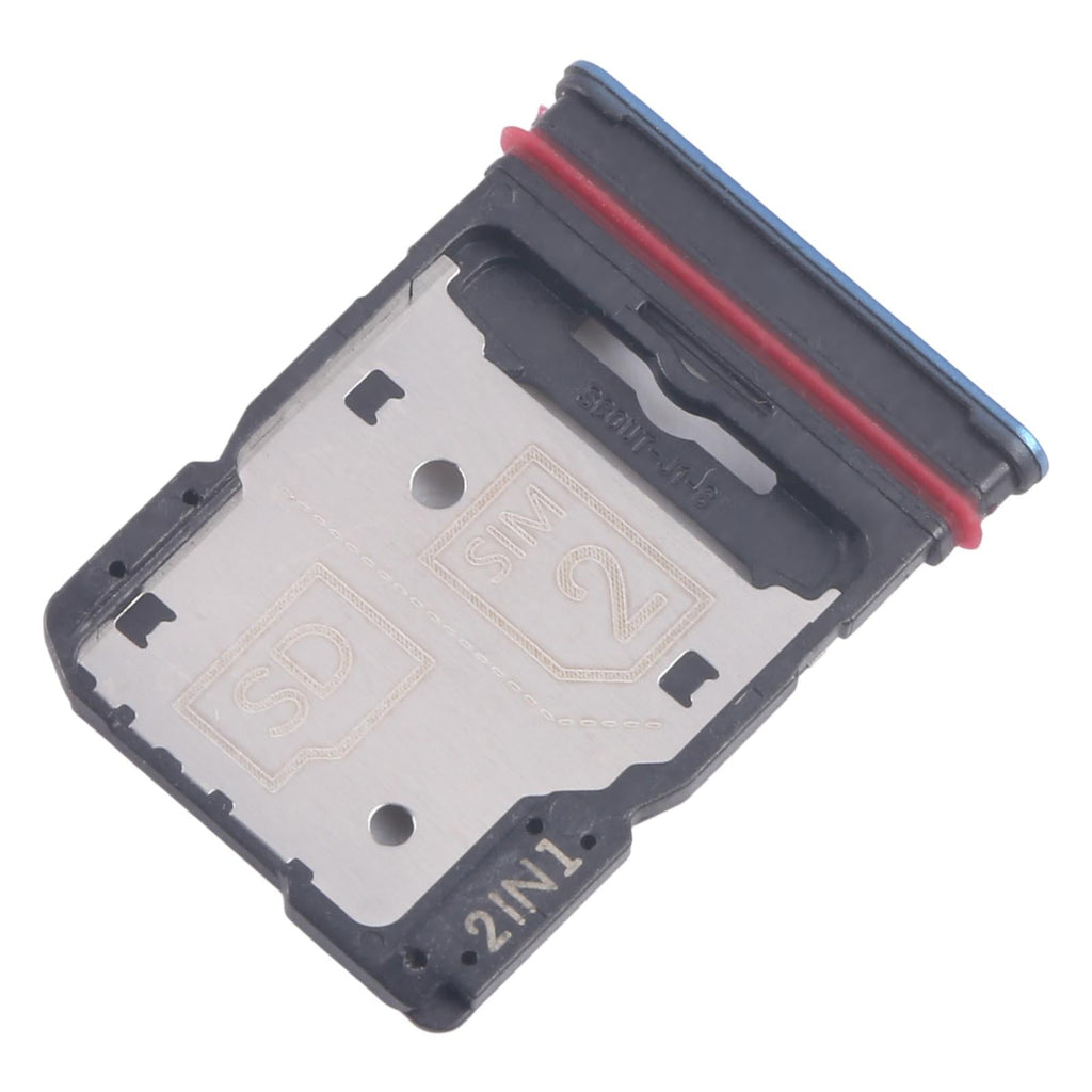 For Motorola Edge 60 10pcs Original SIM Card Tray + SIM Card Tray / Micro SD Card Tray (Blue)