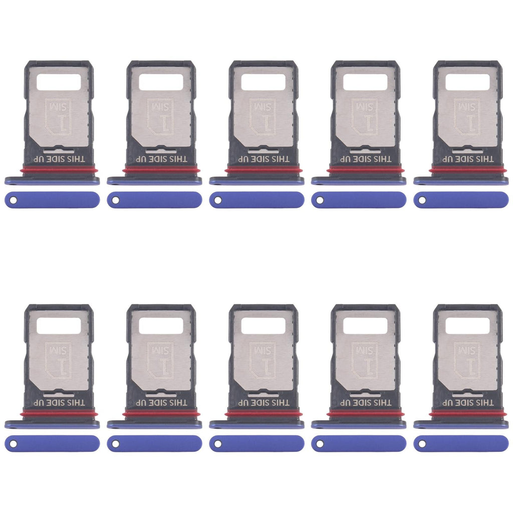 For Motorola Edge 60 Pro 10pcs Original SIM Card Tray + SIM Card Tray (Blue)