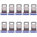 For Motorola Edge 60 Pro 10pcs Original SIM Card Tray + SIM Card Tray (Blue)