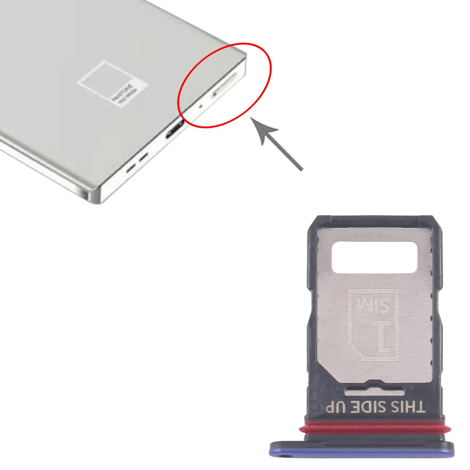 For Motorola Edge 60 Pro 10pcs Original SIM Card Tray + SIM Card Tray (Blue)