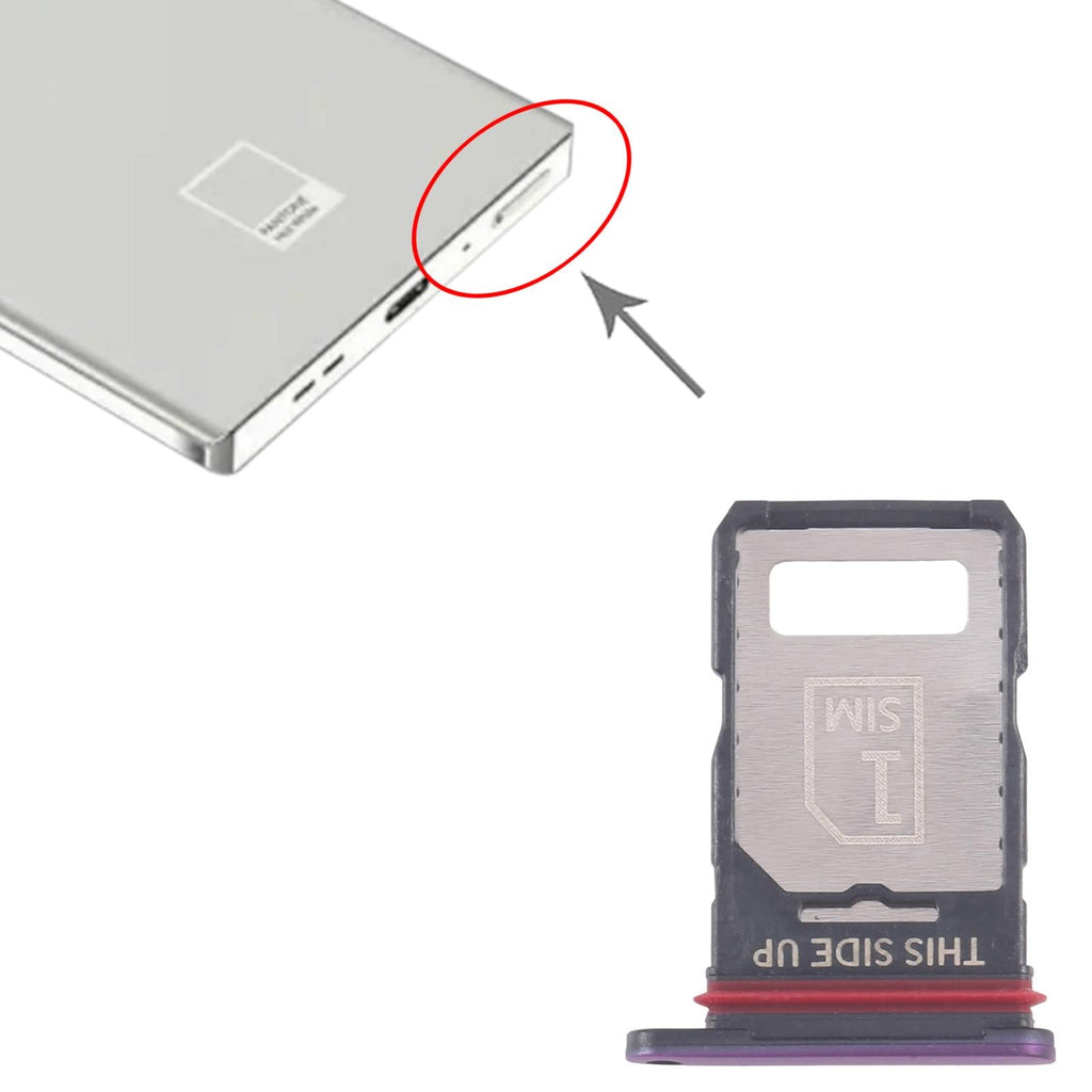 For Motorola Edge 60 Pro 10pcs Original SIM Card Tray + SIM Card Tray (Purple)