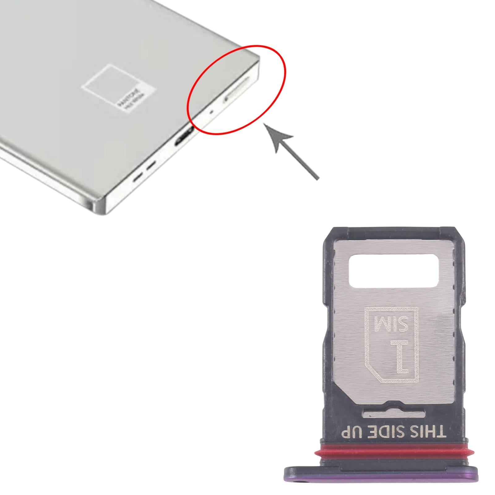 For Motorola Edge 60 Pro 10pcs Original SIM Card Tray + SIM Card Tray (Purple)
