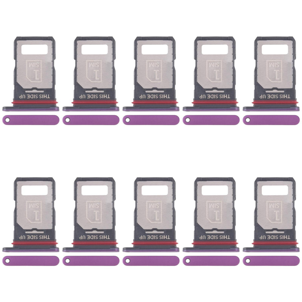 For Motorola Edge 60 Pro 10pcs Original SIM Card Tray + SIM Card Tray (Purple)