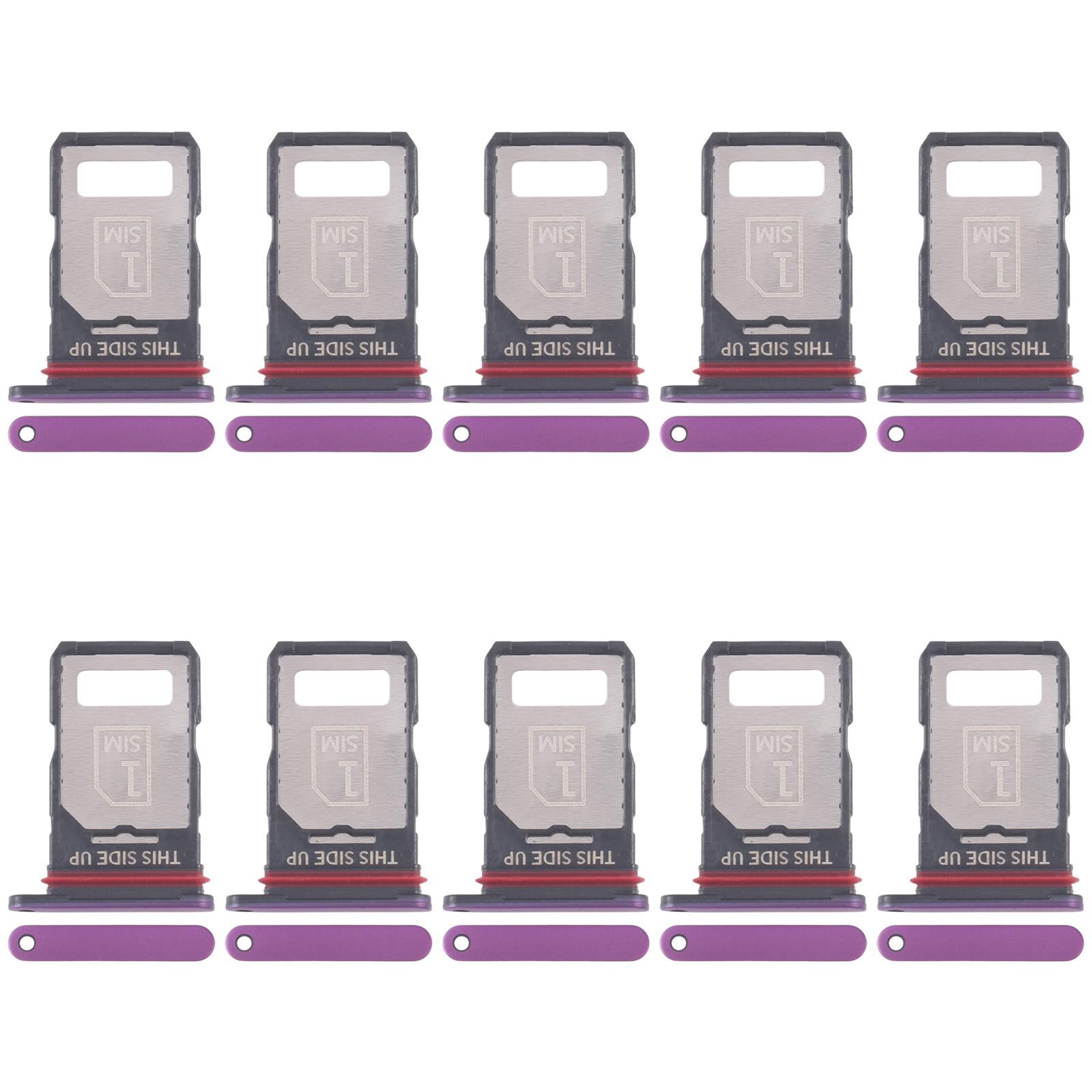 For Motorola Edge 60 Pro 10pcs Original SIM Card Tray + SIM Card Tray (Purple)