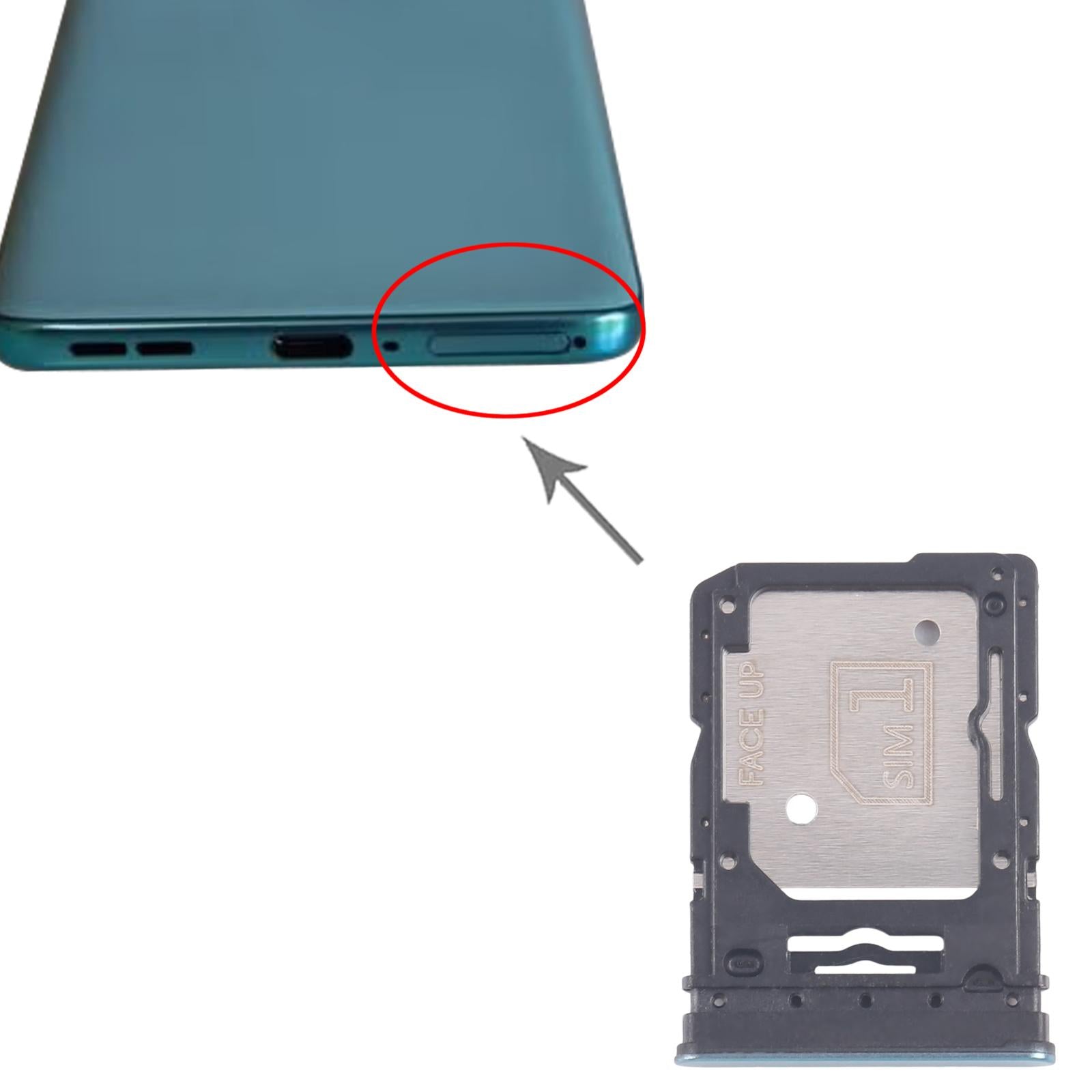 For Motorola Edge 60 Fusion 10pcs Original SIM Card Tray + SIM Card Tray / Micro SD Card Tray (Green)