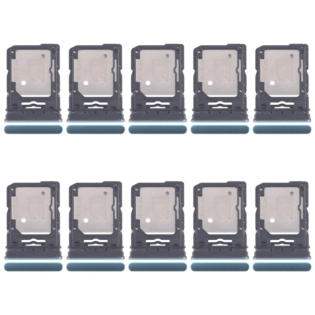 For Motorola Edge 60 Fusion 10pcs Original SIM Card Tray + SIM Card Tray / Micro SD Card Tray (Green)