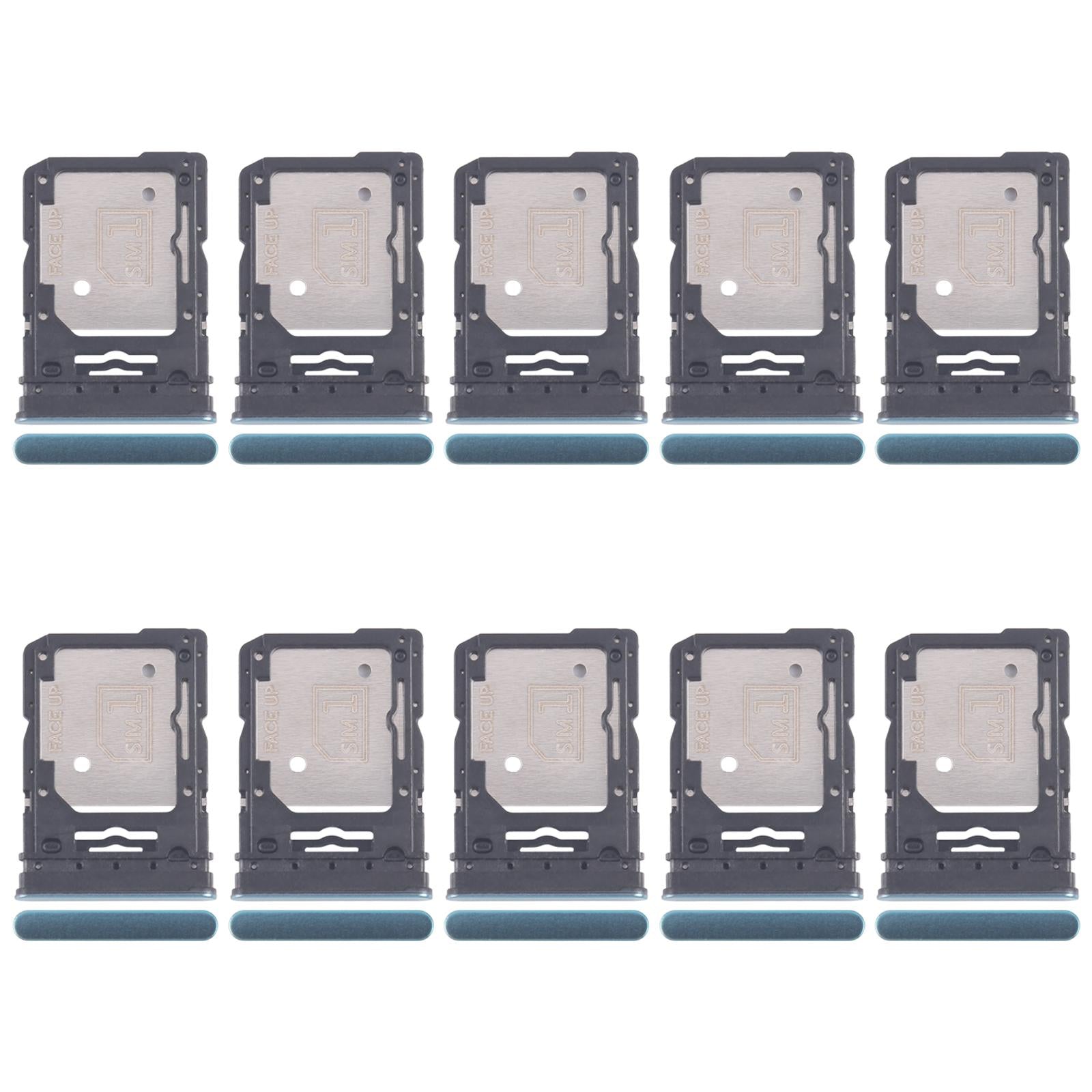 For Motorola Edge 60 Fusion 10pcs Original SIM Card Tray + SIM Card Tray / Micro SD Card Tray (Green)