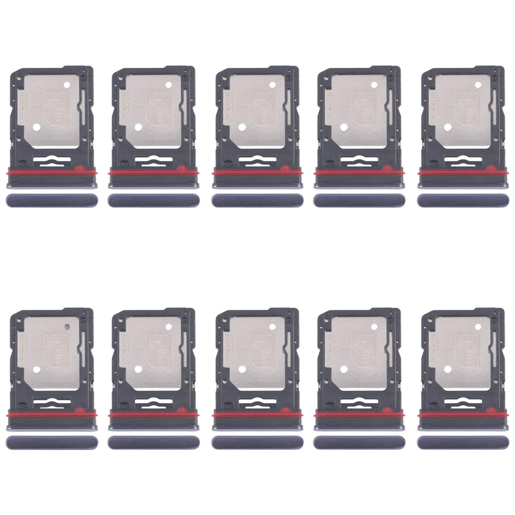 For Motorola Edge 60 Fusion 10pcs Original SIM Card Tray + SIM Card Tray / Micro SD Card Tray (Blue)