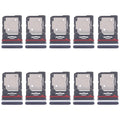 For Motorola Edge 60 Fusion 10pcs Original SIM Card Tray + SIM Card Tray / Micro SD Card Tray (Blue)