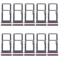 For Motorola Moto G56 10pcs Original SIM Card Tray + SIM / Micro SD Card Tray (Black)