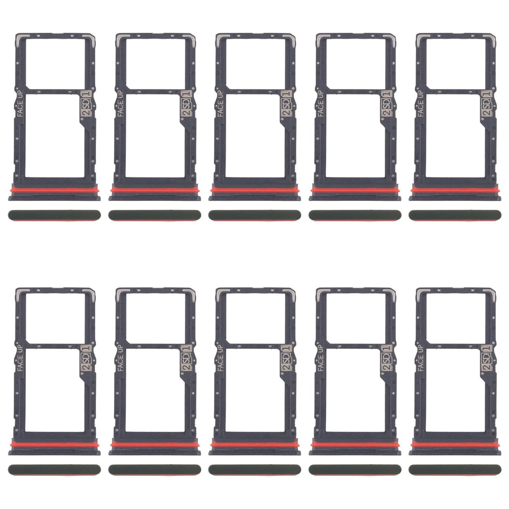 For Motorola Moto G56 10pcs Original SIM Card Tray + SIM / Micro SD Card Tray (Green)