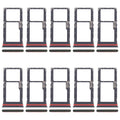 For Motorola Moto G56 10pcs Original SIM Card Tray + SIM / Micro SD Card Tray (Green)
