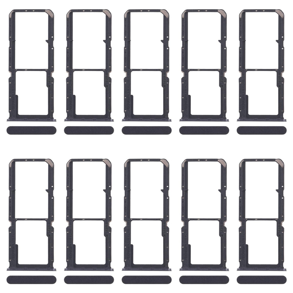 For OPPO A3x 4G CPH2641 10pcs Original SIM Card Tray + SIM Card Tray + Micro SD Card Tray (Black)