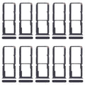 For OPPO A3x 4G CPH2641 10pcs Original SIM Card Tray + SIM Card Tray + Micro SD Card Tray (Black)