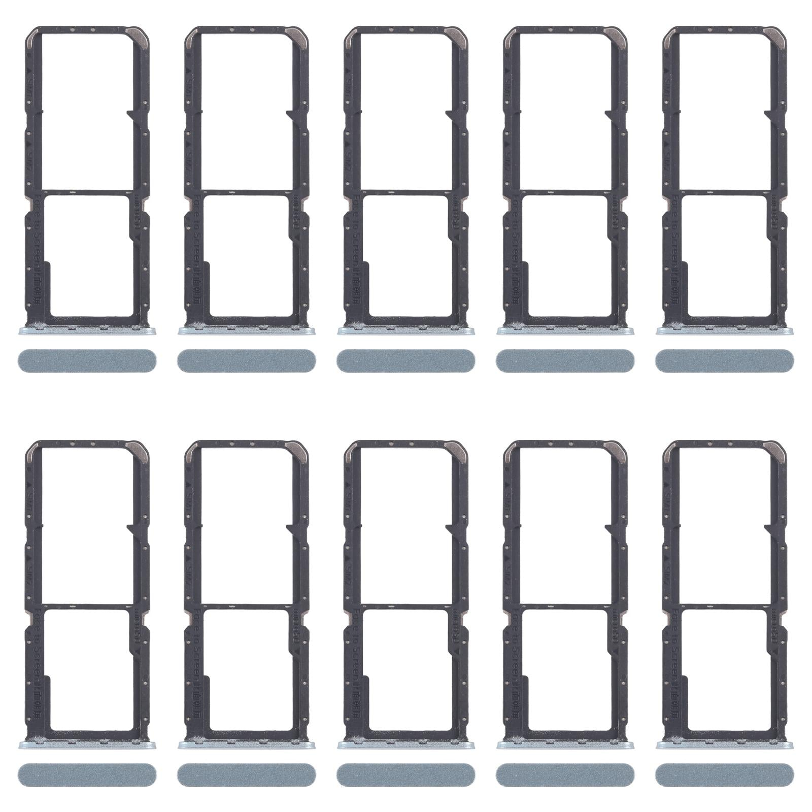 For OPPO A3x 4G CPH2641 10pcs Original SIM Card Tray + SIM Card Tray + Micro SD Card Tray (Green)