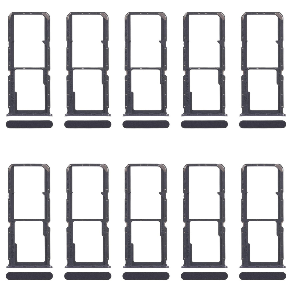 For OPPO A60 4G CPH2631 10pcs Original SIM Card Tray + SIM Card Tray + Micro SD Card Tray (Black)