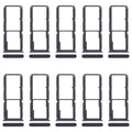 For OPPO A60 4G CPH2631 10pcs Original SIM Card Tray + SIM Card Tray + Micro SD Card Tray (Black)