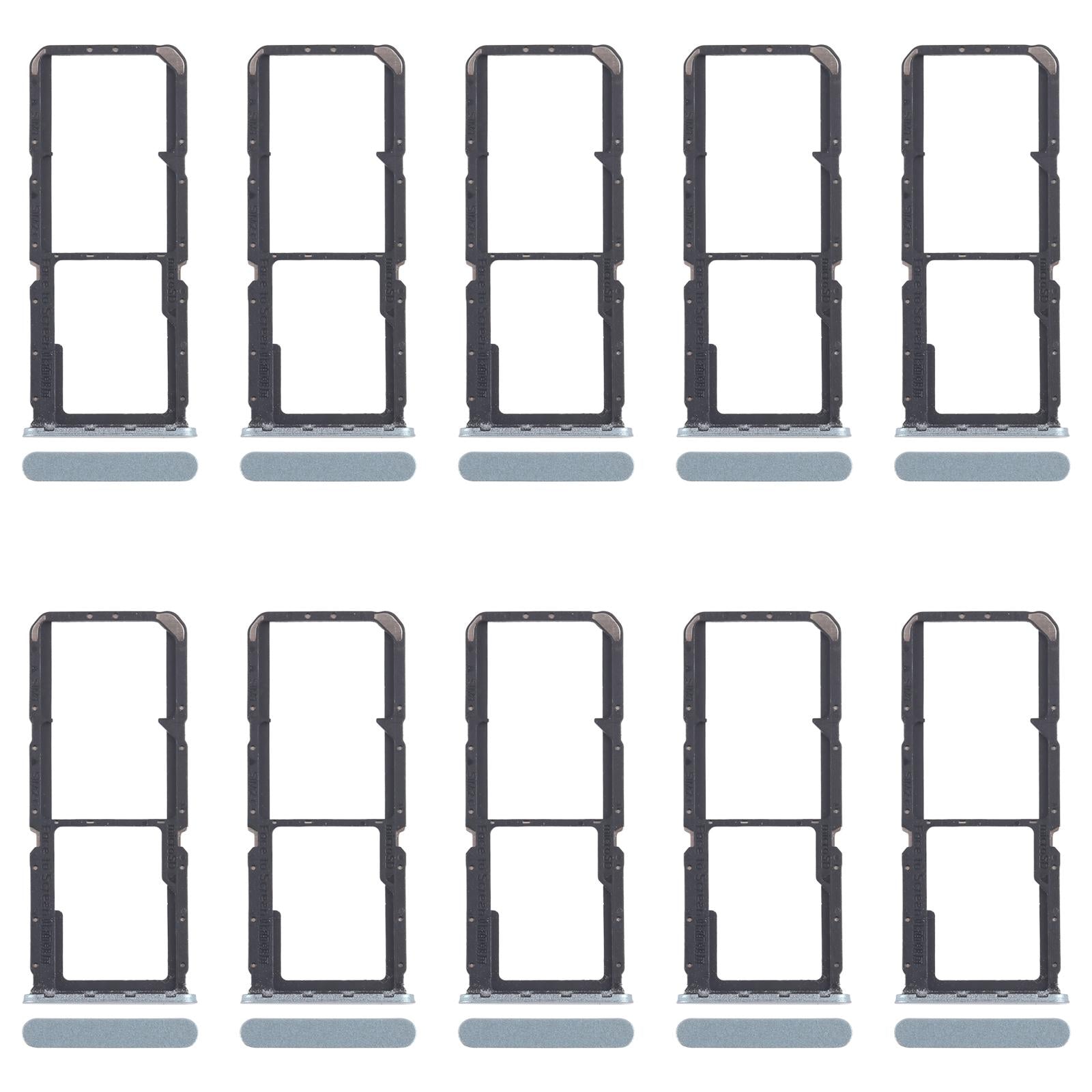 For OPPO A60 4G CPH2631 10pcs Original SIM Card Tray + SIM Card Tray + Micro SD Card Tray (Green)