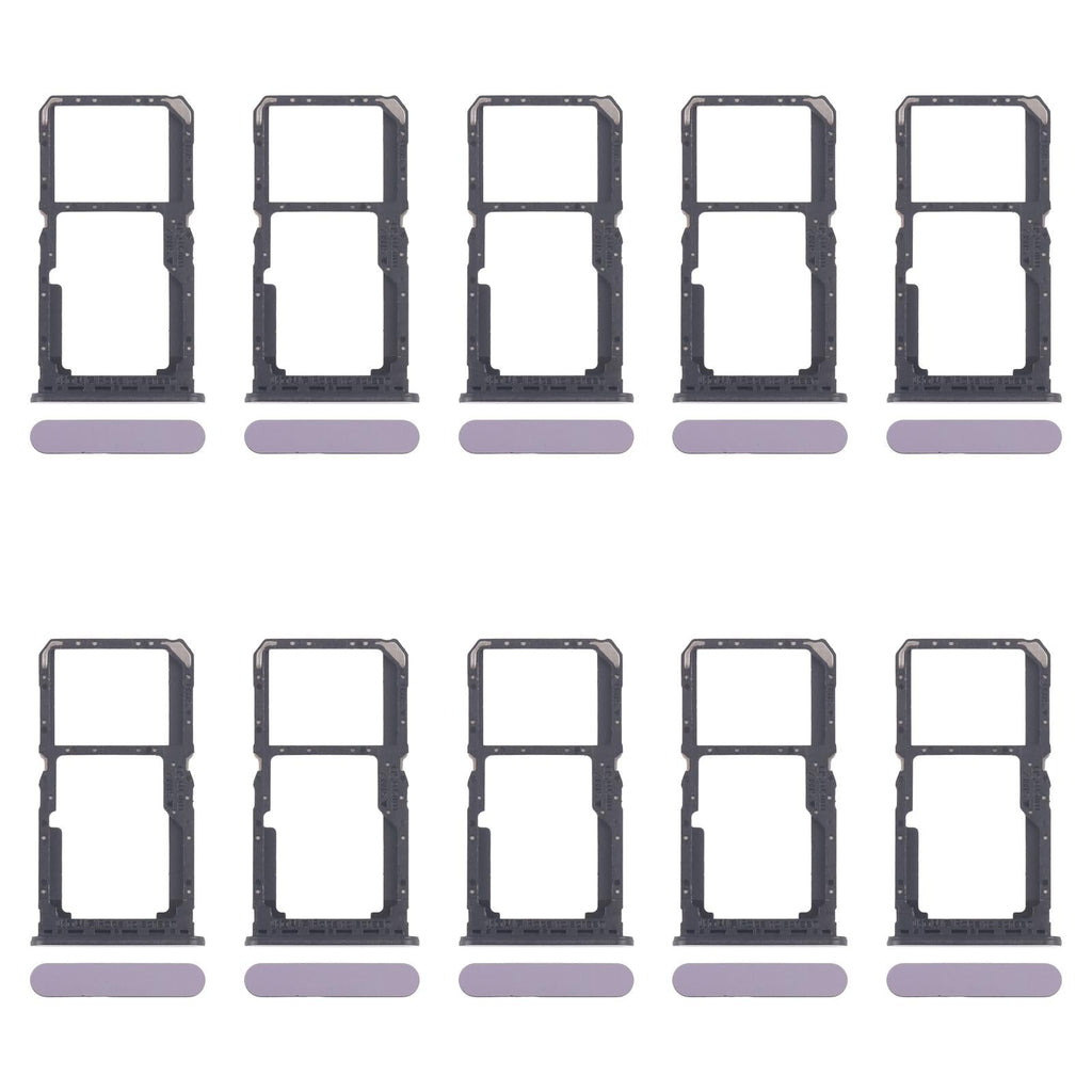 For OPPO A80 5G CPH2639 10pcs Original SIM Card Tray + SIM Card Tray / Micro SD Card Tray (Purple)