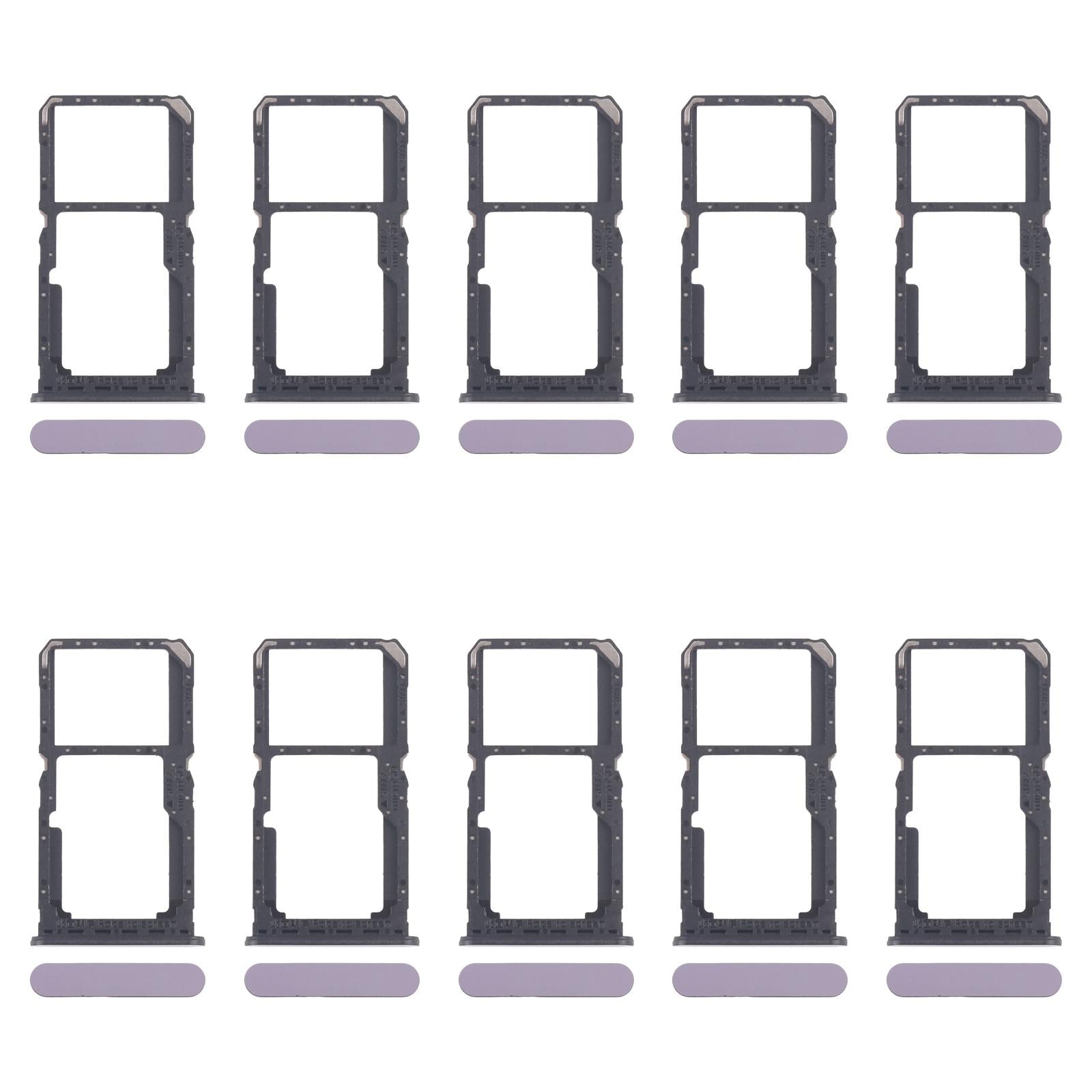 For OPPO A80 5G CPH2639 10pcs Original SIM Card Tray + SIM Card Tray / Micro SD Card Tray (Purple)