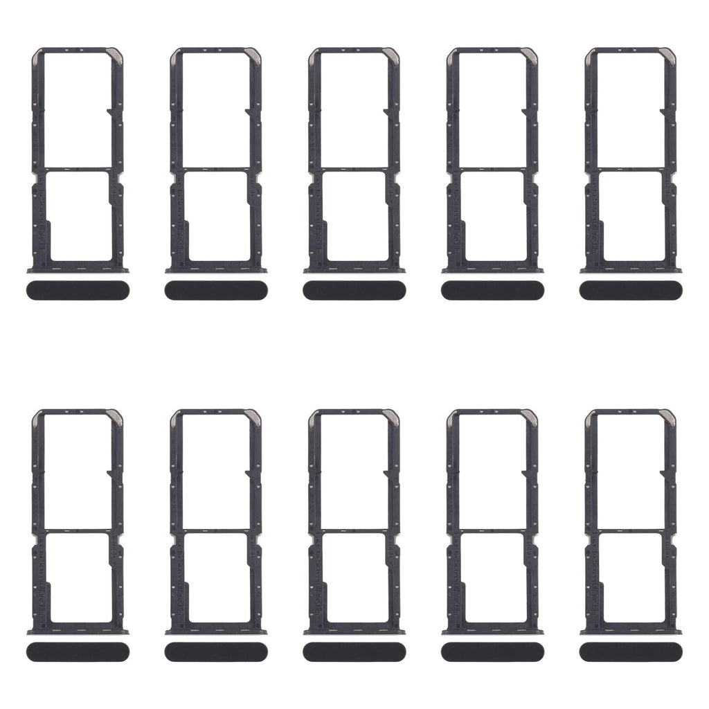 For OPPO Reno7 4G CPH2363 10pcs Original SIM Card Tray + SIM Card Tray + Micro SD Card Tray (Black)