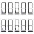 For OPPO Reno7 4G CPH2363 10pcs Original SIM Card Tray + SIM Card Tray + Micro SD Card Tray (Black)