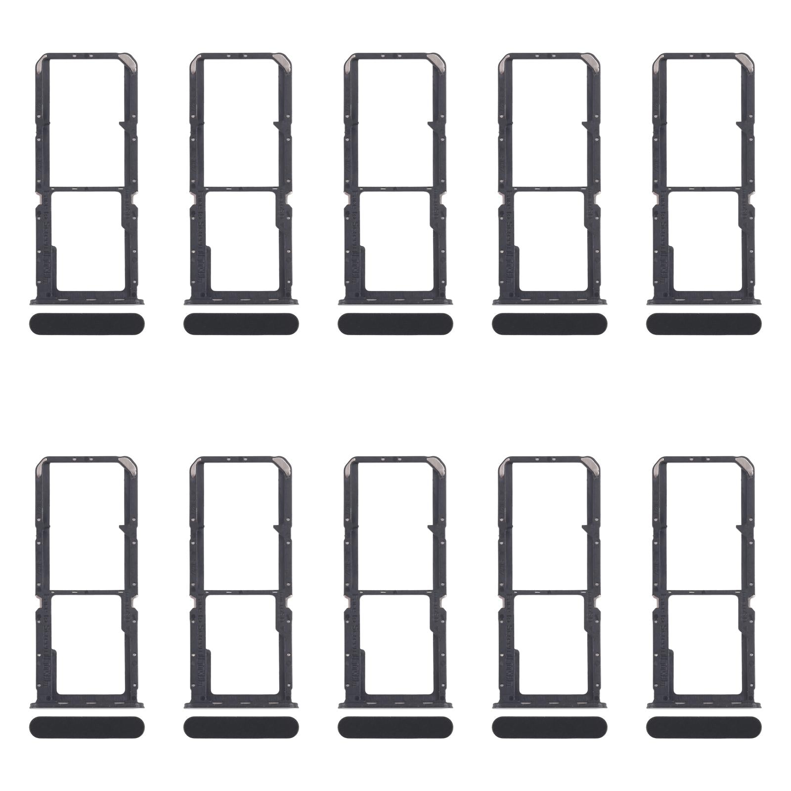 For OPPO Reno7 4G CPH2363 10pcs Original SIM Card Tray + SIM Card Tray + Micro SD Card Tray (Black)