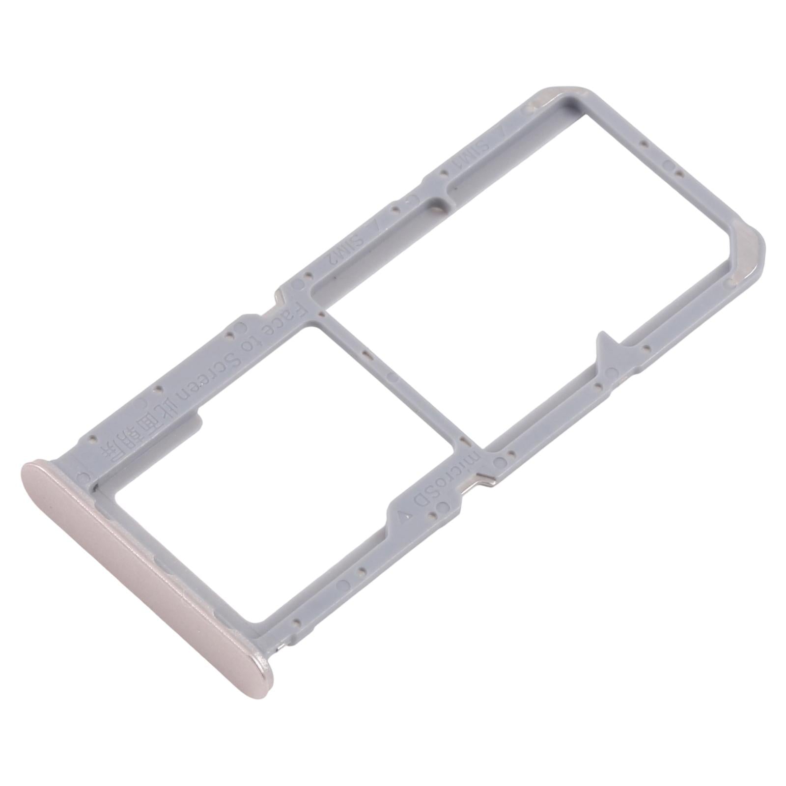 For OPPO Reno7 4G CPH2363 10pcs Original SIM Card Tray + SIM Card Tray + Micro SD Card Tray (Gold)