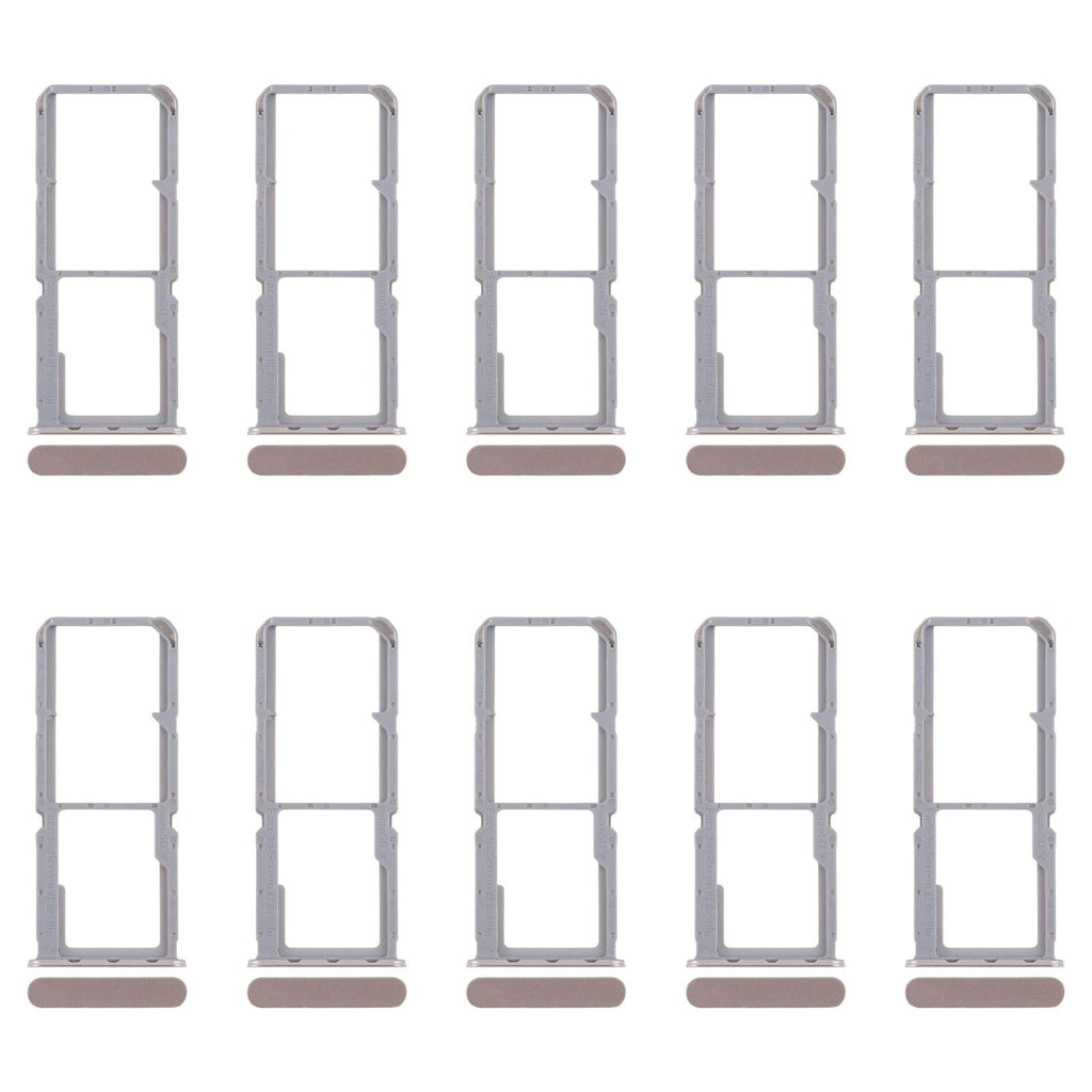 For OPPO Reno7 4G CPH2363 10pcs Original SIM Card Tray + SIM Card Tray + Micro SD Card Tray (Gold)