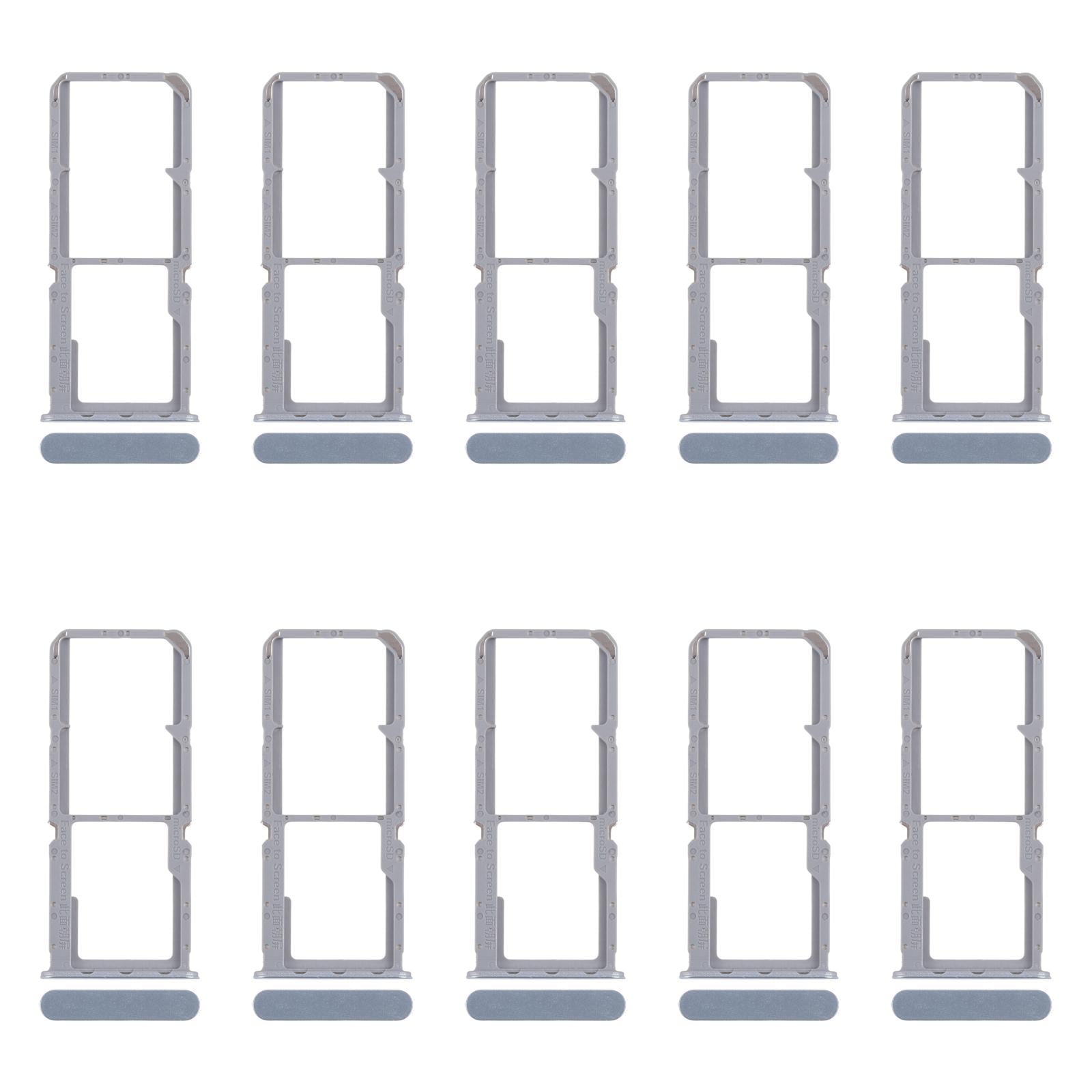 For OPPO Reno7 4G CPH2363 10pcs Original SIM Card Tray + SIM Card Tray + Micro SD Card Tray (Blue)