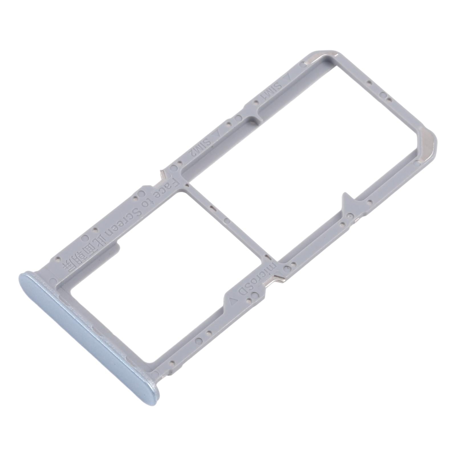 For OPPO Reno7 4G CPH2363 10pcs Original SIM Card Tray + SIM Card Tray + Micro SD Card Tray (Blue)
