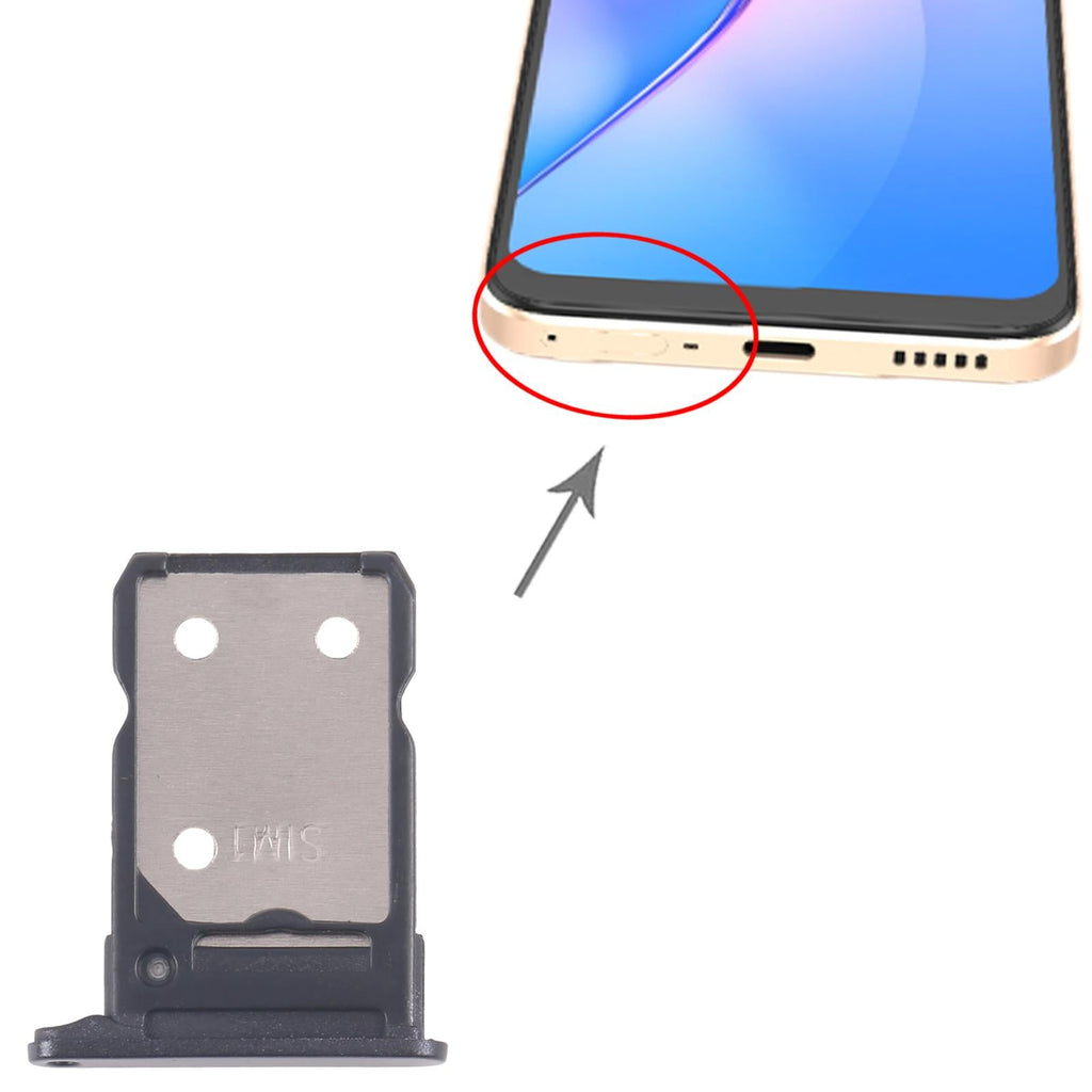 For OPPO Reno8 5G CPH2359 10pcs Original SIM Card Tray + SIM Card Tray (Black)