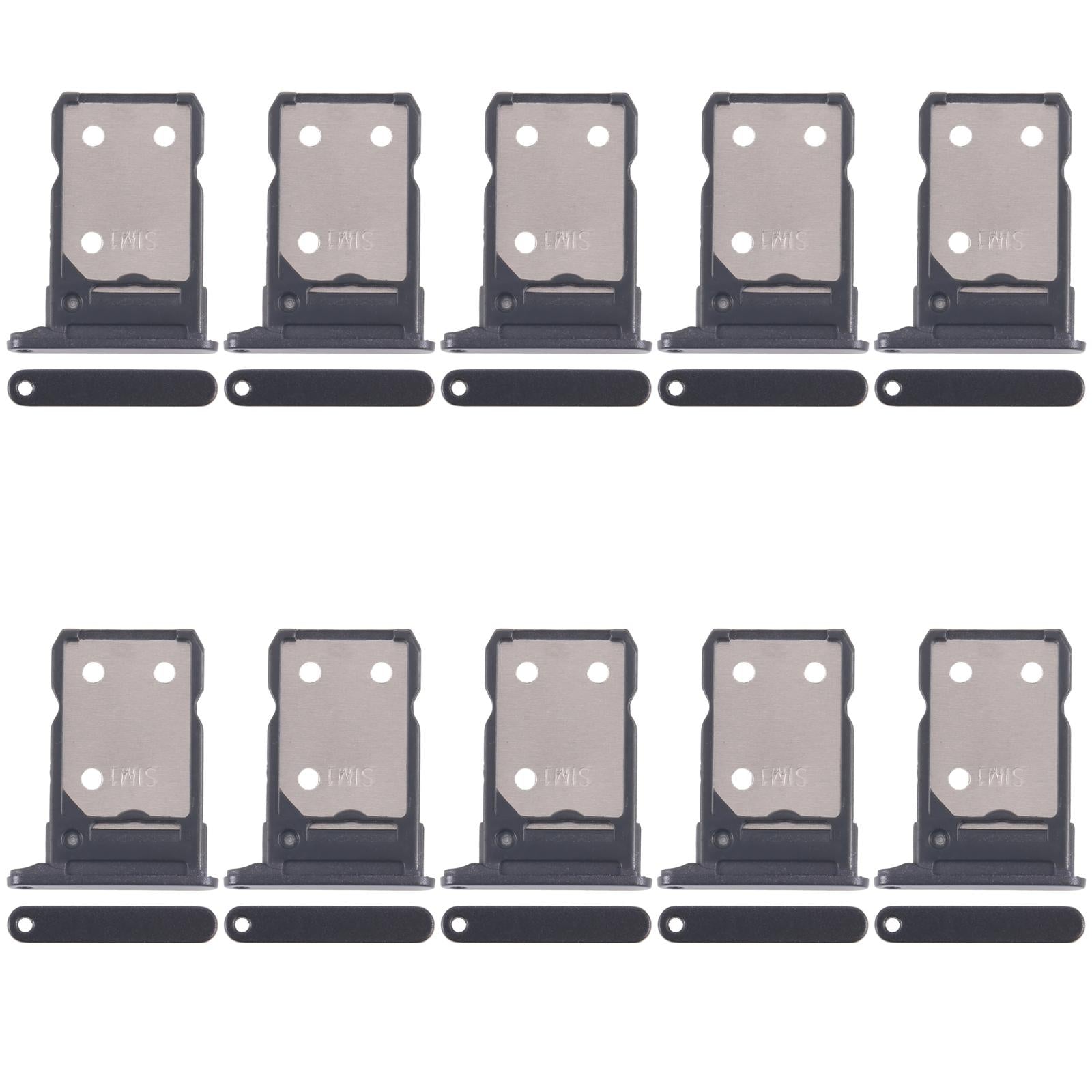 For OPPO Reno8 5G CPH2359 10pcs Original SIM Card Tray + SIM Card Tray (Black)