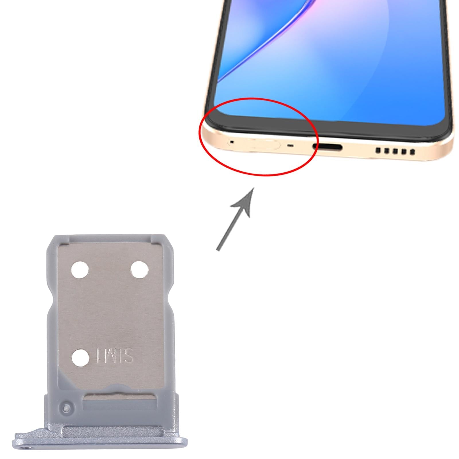 For OPPO Reno8 5G CPH2359 10pcs Original SIM Card Tray + SIM Card Tray (Blue)