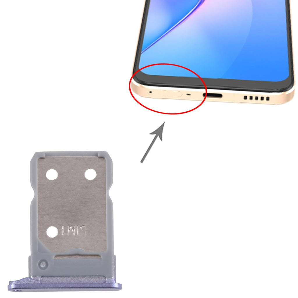 For OPPO Reno8 5G CPH2359 10pcs Original SIM Card Tray + SIM Card Tray (Purple)