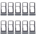 For OPPO Reno11 F CPH2603 10pcs Original SIM Card Tray + SIM Card Tray / Micro SD Card Tray (Black)
