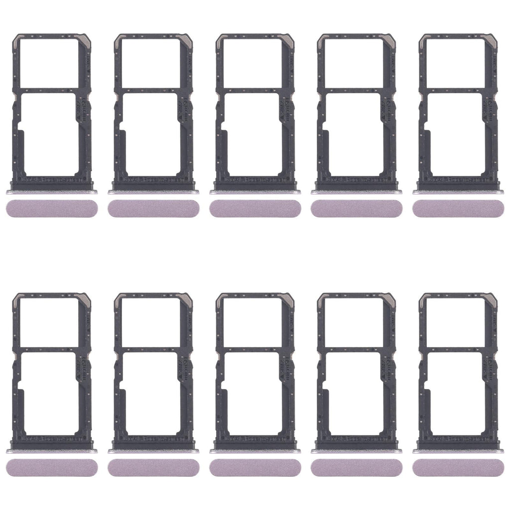 For OPPO Reno11 F CPH2603 10pcs Original SIM Card Tray + SIM Card Tray / Micro SD Card Tray (Pink)
