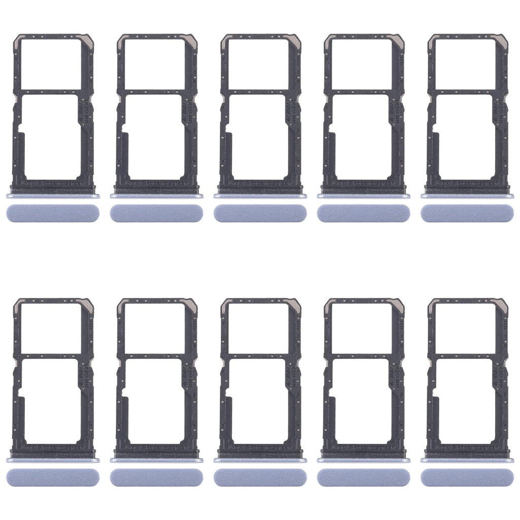 For OPPO Reno11 F CPH2603 10pcs Original SIM Card Tray + SIM Card Tray / Micro SD Card Tray (Blue)