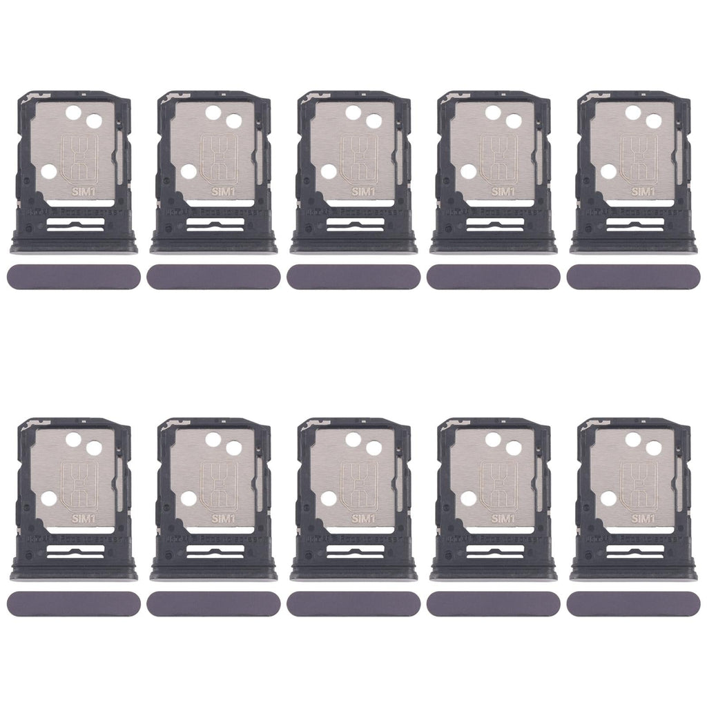 For OPPO Reno12 Pro CPH2629 10pcs Original SIM Card Tray + SIM Card Tray / Micro SD Card Tray (Black)