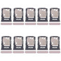 For OPPO Reno12 Pro CPH2629 10pcs Original SIM Card Tray + SIM Card Tray / Micro SD Card Tray (Pink)