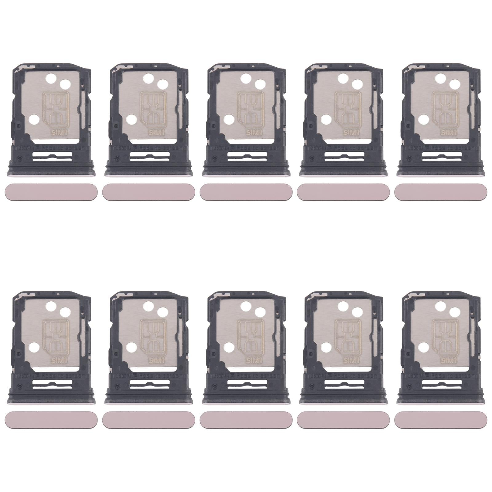 For OPPO Reno12 Pro CPH2629 10pcs Original SIM Card Tray + SIM Card Tray / Micro SD Card Tray (Pink)