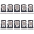 For OPPO Reno12 5G CPH2625 10pcs Original SIM Card Tray + SIM Card Tray / Micro SD Card Tray (Silver)