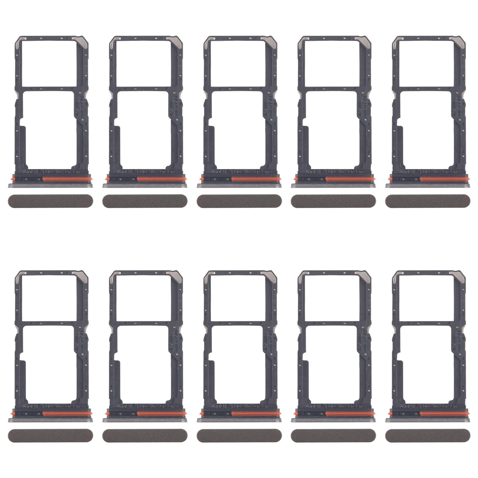 For OPPO A5 Energy 10pcs Original SIM Card Tray + SIM Card Tray / Micro SD Card Tray (Gold)